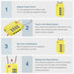2 Pack TSA Approved Luggage Locks 4 Digit Code Cable Lock Yellow (2 Count)