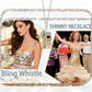 Blinged Rhinestone Whistle for Coaches with Chain