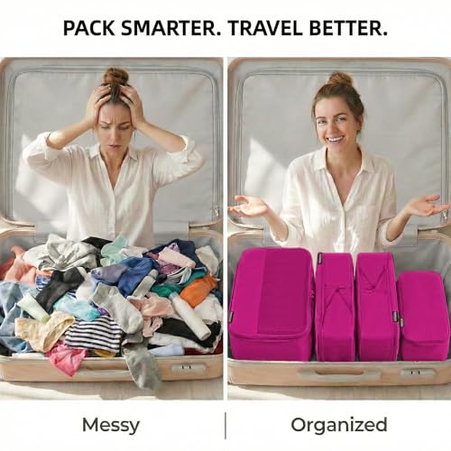 4 Piece Compression Packing Cubes for 3 (4 Count)