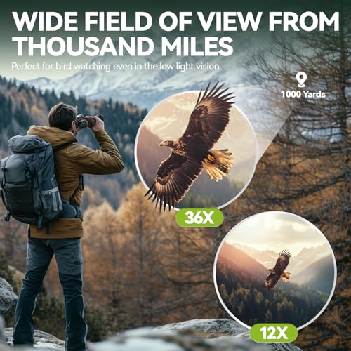 12 36X50 High Powered Zoom Binoculars for Adults