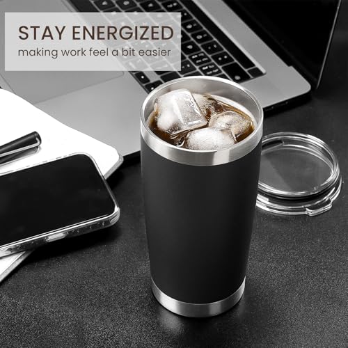 20oz Tumbler 12 Pack Double Wall Vacuum Insulated Travel Mug Bulk (12 Count)