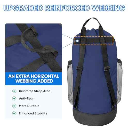 2PK 120L Laundry Bag Backpack (2 Count)
