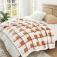 Super Soft Faux Rabbit Fur Sherpa Fleece Throw Blanket