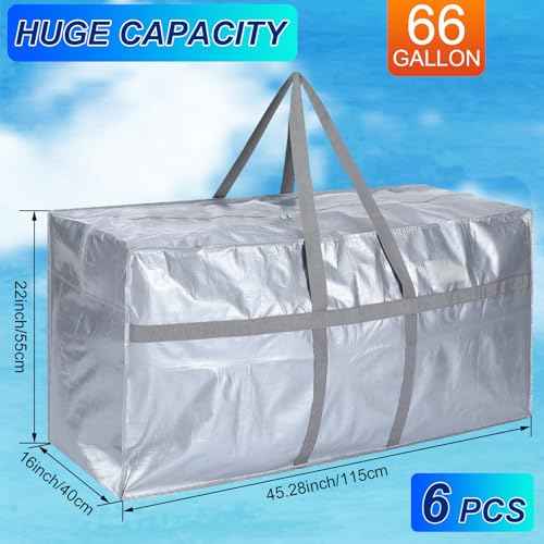 6 Pcs 66 Gallon Extra Large Moving Bags Heavy Duty Storage Bag (6 Count)