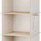 YOUDENOVA Hanging Closet Organizer, 3-Shelf Closet Hanging Storage Shelves, Beige