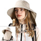 Sun Hat for Men Women with Neck Flap& Removable Face Cover Wide Brim