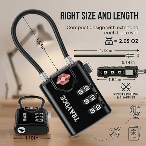 TSA Approved Luggage Locks (6 Count)