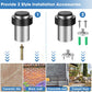 6 Pcs Floor Mounted Door Stopper Stainless Steel (6 Count)
