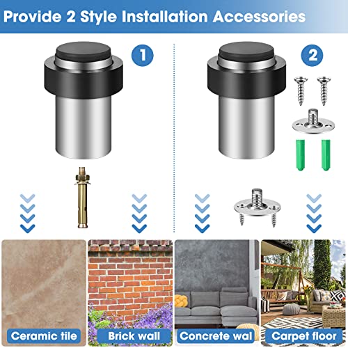 30 Pcs Floor Mounted Door Stopper Stainless Steel (30 Count)