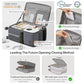 2 Piece Luggage Sets with Cup Phone Holder and Charger Hard Shell Suitcases with Spinner Wheels