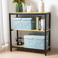 Large Stackable Storage Bins with Lids Fabric Decorative Storage Box Cubes Organizer Containers Baskets with Cover Handles Divider for Bedroom Closet Living Room 17.3x11.8x9.8 Inch 3 Pack (3 Count)