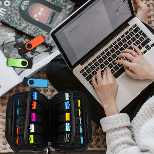 Flash Drive Case 20 Slots Storage Case JBOS USB Holder Storage Bag for Flash Drive Electronic Accessories Organizer for Memory Stick