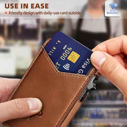 Men Airtag Leather Wallet Metal Case Money Clip