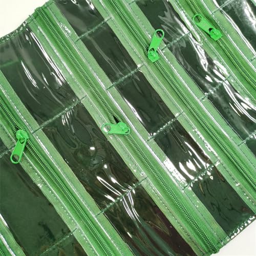 Travel Jewelry Roll Bag Portable Organizer Pouch With Grids&PVC Cover Storage Bags for Necklace