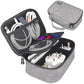 Travel Electronics Organizer Small Carrying Case for Cables Phone Chargers USB Plugs Power Cords Earbuds Adapter Tech Accessories Pouch