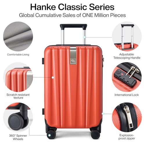 Luggage Sets 2 piece Carry On Luggage with Wheels PC Hard Shell Suitcases Lightweight Checked Travel Luggage Large Travel Suitcase Woman Men 20 (2 Count)