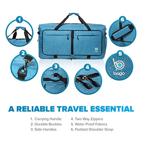 Travel Duffle Bag for Women & Men. Extra Large Foldable Duffel Bags