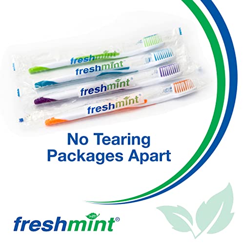 Individually Wrapped Bulk Premium Toothbrushes (144 Count)