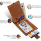 RFID Blocking Slim Bifold Genuine Leather Thin Minimalist Front Pocket Wallets for Men Billfold Wallet Men Gift