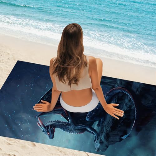 Microfiber Dragons Beach Towel