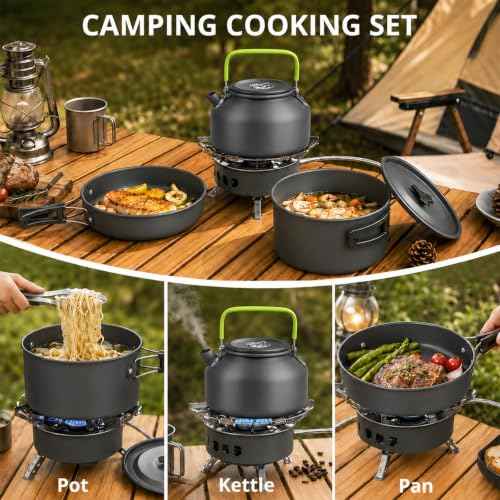 12pcs Camping Cooking Set for 1