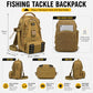 Fishing Tackle Backpack with Rod Holder & Removable Storage Pouch