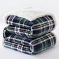 Sherpa Fleece Throw Blanket 60" x 80" Reversible Plush Fluffy Large Big Blanket Lattice Flannel Blankets for All Season Use