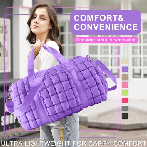 Quilted Travel Duffle Bag Gym Bag for Women
