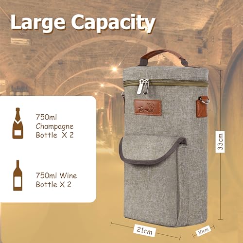 2 Bottle Wine Cooler Tote Carrier
