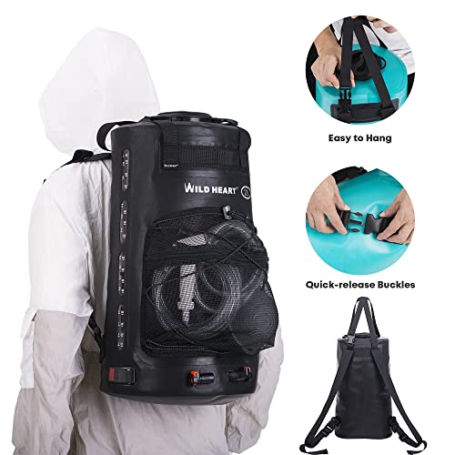 Camping Shower 22L Portable Shower for Camping with Pressure Foot Pump and Hose