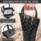 Single Bottle Wine Bag Carrier Insulated Wine Cooler Tote Square Black
