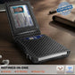 Men Slim Magnetic Leather Wallet Metal Case Money Clip 9 Cards