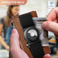 Men Airtag Leather Wallet Metal Case Money Clip
