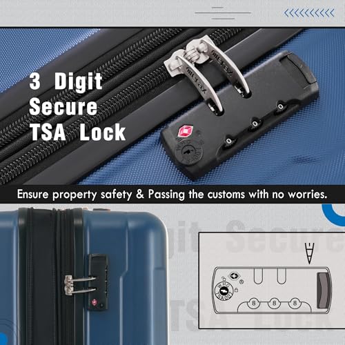 Luggage Set Expandable 2 Piece Suitcase Sets with Spinner Wheels (4 Count)