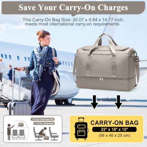 Travel Duffle Bag with Shoes Compartment