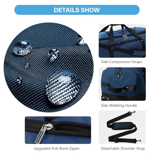 Wheeled Collapsible Duffel Bag 110L