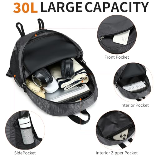 Small Hiking Backpack 35L Travel Lightweight Hiking Packable Daypack Water