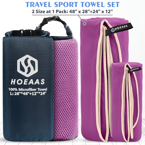 2 Pack Microfiber Camping Towels (2 Count)