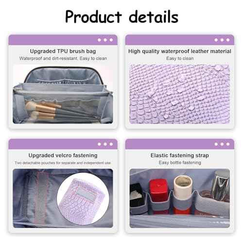 Travel Makeup Bags for Women (3 Count)