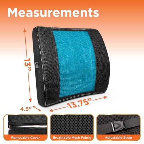 Cooling Gel Lumbar Memory Foam Cushion