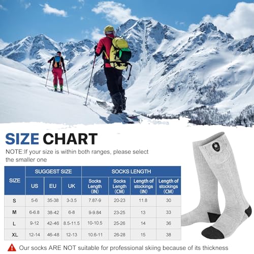 Heated Socks for Men Women