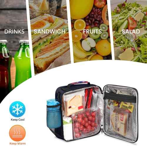 Animal Dragon Kids Lunch Box for Girls Boys Reusable Insulated Lunch Bag for Kids Toddler Thermal Cooler Spacious Lunchbox with Shoulder Strap Lunchbag for School Work Picnic (print 13)