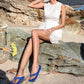 Flip Flops for Women Arch Support Summer Beach Sandals Blue Size 7.5