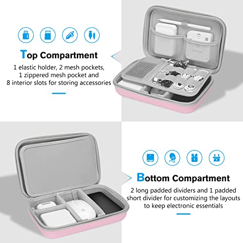 Hard Travel Electronic Organizer Case for MacBook Power Adapter Chargers Cables Power Bank Apple Magic Mouse Apple Pencil USB Flash Disk SD Card Small Portable Accessories Bag