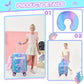 Cute Mermaid Kid’s Luggage Set 5 Piece Suitcase Set 16’’ Hardside Luggage with Spinner Wheels Girls Carry on Toddler Luggage Travel Rolling Suitcase Airline Approved (5 Count)