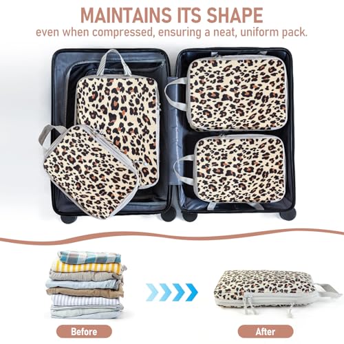 4 Set Compression Packing Cubes For Travel Bags Organizer For Luggage Suitcase Organizer