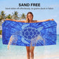 2 Pack Microfiber Beach Towels Oversized 71x32 Turtle Mandala (2 Count)
