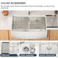 33 Inch Farmhoue Sink Double Bowl Stainless Steel Farm Kitchen Sink 16 Gauge Double Basin 50