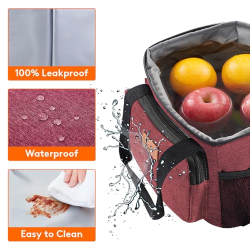 Medium Lunch Bag (Burgundy / Medium(9L))