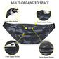 Small Camo Black Crossbody Bag Shoulder Fanny Pack with 4